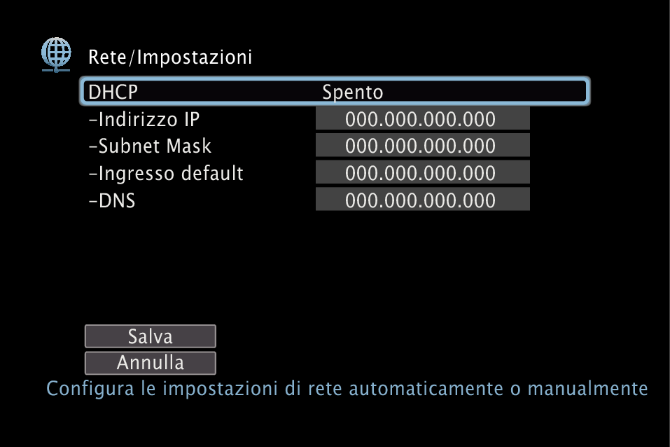 GUI NetworkSetup X4